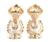 PAIR OF ROCKINGHAM STYLE VASES at Ross's Online Art Auctions