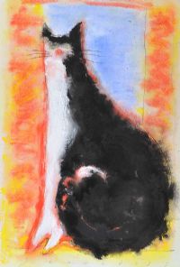 SEATED CAT by Neil Shawcross RHA RUA at Ross's Online Art Auctions