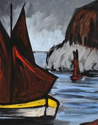 YELLOW BOAT by Irish School at Ross's Online Art Auctions