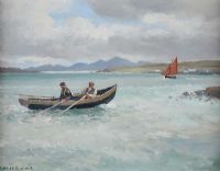 CURRAGH OFF THE COAST, CONNEMARA by Maurice Canning Wilks ARHA RUA at Ross's Online Art Auctions