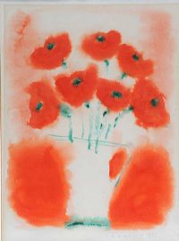 VASE OF POPPIES by Neil Shawcross RHA RUA at Ross's Online Art Auctions
