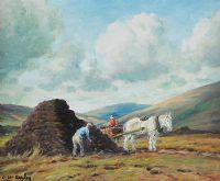THE WORKERS IN THE GLENS OF ANTRIM by Charles McAuley at Ross's Online Art Auctions