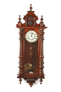 DOUBLE WEIGHT VIENNA WALL CLOCK at Ross's Online Art Auctions