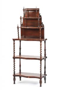 VICTORIAN ROSEWOOD WHAT NOT at Ross's Online Art Auctions