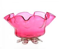 RUBY GLASS BOWL at Ross's Online Art Auctions
