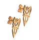9CT GOLD PIERCED EARRINGS IN THE STYLE OF CHARLES RENNIE MACKINTOSH at Ross's Online Art Auctions