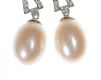 FRESHWATER PEARL AND DIAMOND DROP EARRINGS at Ross's Online Art Auctions
