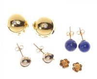 ASSORTED 9CT GOLD EARRINGS (FOUR PAIRS) at Ross's Online Art Auctions