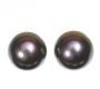 14CT GOLD AND BLACK FRESHWATER PEARL STUD EARRINGS at Ross's Online Art Auctions