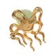 18CT GOLD OCTOPUS BROOCH SET WITH AQUA CHALCEDONY at Ross's Online Art Auctions