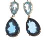 14CT GOLD BLUE TOPAZ DROP EARRINGS at Ross's Online Art Auctions