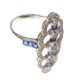ART DECO 18CT WHITE GOLD SAPPHIRE AND DIAMOND DRESS RING at Ross's Online Art Auctions