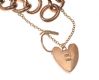 ANTIQUE 9CT ROSE GOLD CURB LINK BRACELET WITH ENGRAVED HEART-SHAPED PADLOCK CLASP at Ross's Online Art Auctions