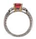 18CT WHITE GOLD PINK TOURMALINE AND DIAMOND RING at Ross's Online Art Auctions
