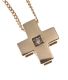 9CT GOLD CROSS PENDANT SET WITH SINGLE DIAMOND at Ross's Online Art Auctions