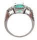 18CT WHITE GOLD EMERALD AND DIAMOND TRIPLE CLUSTER RING at Ross's Online Art Auctions