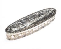 ART NOUVEAU STERLING SILVER AND CUT GLASS DRESSING TABLE DISH at Ross's Online Art Auctions