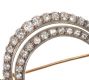 VICTORIAN 9CT GOLD AND SILVER DIAMOND CRESCENT BROOCH at Ross's Online Art Auctions