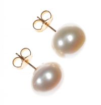 9CT GOLD AND FRESHWATER PEARL STUD EARRINGS at Ross's Online Art Auctions