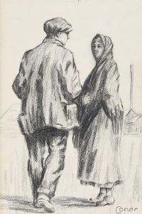 MILL WORKERS by William Conor RHA RUA at Ross's Online Art Auctions