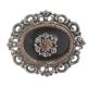 TWO STERLING SILVER MARCASITE AND ONYX BROOCHES at Ross's Online Art Auctions