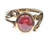 9CT GOLD RING SET WITH AMETHYST CABOCHON at Ross's Online Art Auctions