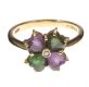 18CT GOLD RING SET WITH DIAMOND, TOURMALINE AND AMETHYST at Ross's Online Art Auctions