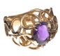 9CT GOLD AND PURPLE CRYSTAL RING at Ross's Online Art Auctions