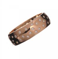 18CT ROSE GOLD AND DIAMOND BAND at Ross's Online Art Auctions