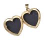 9CT GOLD ENGRAVED HEART-SHAPED LOCKET at Ross's Online Art Auctions