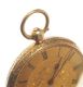 18CT GOLD ENGRAVED GENT'S OPEN-FACED POCKET WATCH AND KEY at Ross's Online Art Auctions