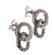 9CT WHITE GOLD WHITE AND BLACK DIAMOND EARRINGS at Ross's Online Art Auctions