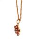 9CT GOLD GARNET CLUSTER PENDANT AND CHAIN at Ross's Online Art Auctions