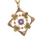 9CT GOLD AMETHYST PENDANT AND CHAIN at Ross's Online Art Auctions