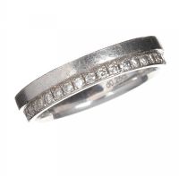 PLATINUM AND DIAMOND BAND at Ross's Online Art Auctions