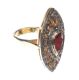 ANTIQUE 9CT GOLD DIAMOND AND RUBY CLUSTER RING at Ross's Online Art Auctions