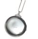 STERLING SILVER ENGRAVED CIRCULAR LOCKET AND CHAIN at Ross's Online Art Auctions