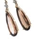 9CT GOLD DROP EARRINGS SET WITH SMOKY QUARTZ AND DIAMOND at Ross's Online Art Auctions