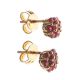 9CT GOLD RUBY CLUSTER EARRINGS at Ross's Online Art Auctions