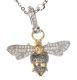 ANNOUSKA 18CT WHITE GOLD GEM-SET BUMBLE BEE AMULET PENDANT AND CHAIN at Ross's Online Art Auctions