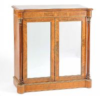 19TH CENTURY INLAID WALNUT SIDE CABINET at Ross's Online Art Auctions
