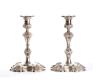 PAIR OF CAST SILVER CANDLESTICKS at Ross's Online Art Auctions