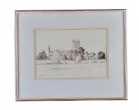 DOROTHY HUTTON, 'TEWKESBURY', PENCIL SKETCH at Ross's Online Art Auctions