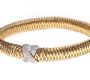 18CT GOLD AND DIAMOND WOVEN LINK BRACELET at Ross's Online Art Auctions