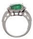 18CT WHITE GOLD EMERALD AND DIAMOND HALO RING at Ross's Online Art Auctions