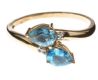 9CT GOLD BLUE TOPAZ AND DIAMOND RING at Ross's Online Art Auctions