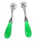 18CT WHITE GOLD AND JADE EARRINGS AND NECKLACE SUITE at Ross's Online Art Auctions
