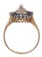 9CT GOLD SAPPHIRE AND DIAMOND CLUSTER RING at Ross's Online Art Auctions