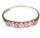 9CT GOLD RUBY AND DIAMOND HALF ETERNITY BAND at Ross's Online Art Auctions