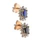 PAIR OF 9CT GOLD SAPPHIRE AND DIAMOND CLUSTER STUD EARRINGS at Ross's Online Art Auctions
